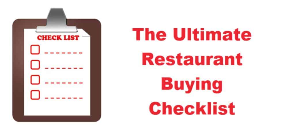 Restaurant Buying Checklist